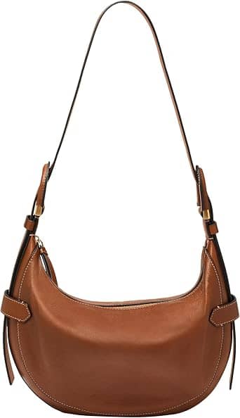 Fossil Harwell Shoulder Bag Women's bags Small Brown Haircalf New