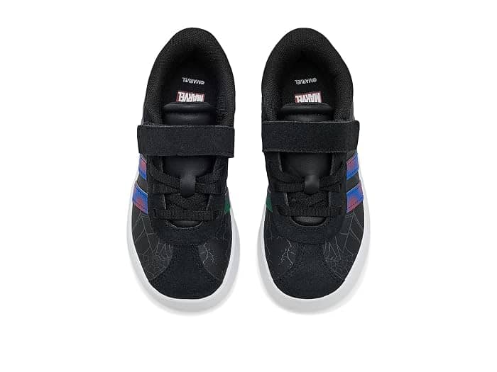 Adidas VL Court 3.0 Elastic Lace & Strap Sneaker Black Full Size Run New