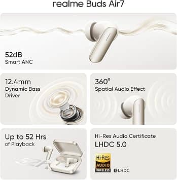 realme Air 7 Headphones & Earbuds Green New