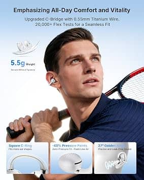 EarFun Clip 2 Headphones & Earbuds White New