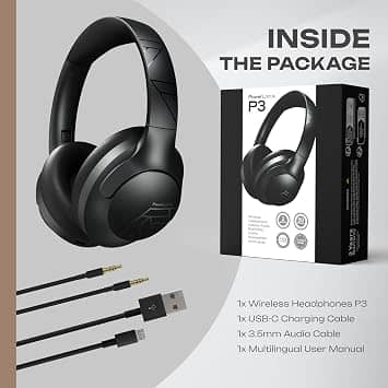 PowerLocus P3 New Headphones & Earbuds Black