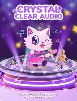 iClever Meow Cookies Headphones & Earbuds Pink New