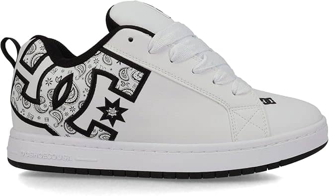 DC Shoes Court Graffik Sneaker White 8 New