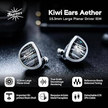 Linsoul KiwiEars Aether Headphones & Earbuds Black New