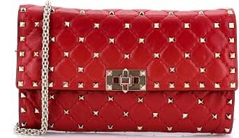 Valentino Garavani Rockstud Spike Crossbody Women's bags Small Red Quilted New