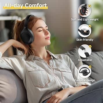 QCY H3 LITE Headphones & Earbuds Black New