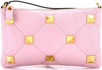 Valentino Garavani Roman Stud Pouch Women's bags Pink Quilted New