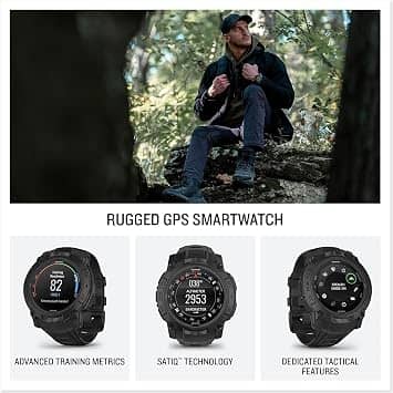 Garmin Instinct 3 AMOLED Tactical Smartwatches Black 50mm New