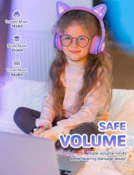 iClever Meow Jelly Headphones & Earbuds Purple New