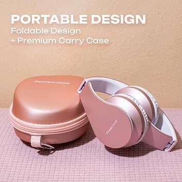 PowerLocus P1 Headphones & Earbuds Gold New