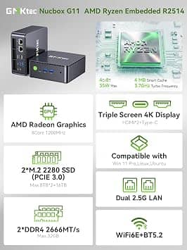 GMKtec Nucbox G11 Computers New
