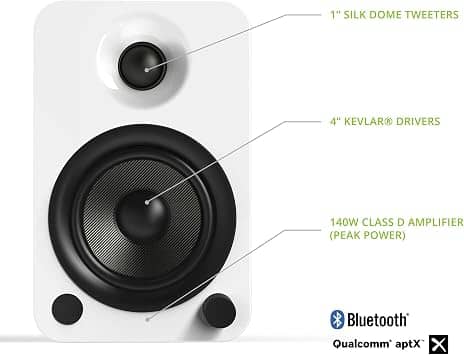 Kanto YU4GW Portable Bluetooth Speakers White New