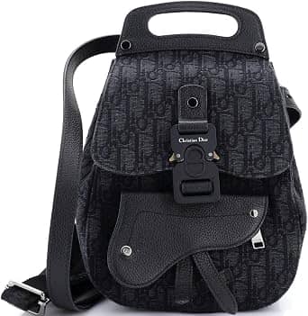Dior Saddle Backpack Women's bags Unspecified Canvas Black New