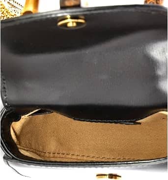 Gucci Bamboo 1947 Top Handle Women's bags Super Mini Black Leather New