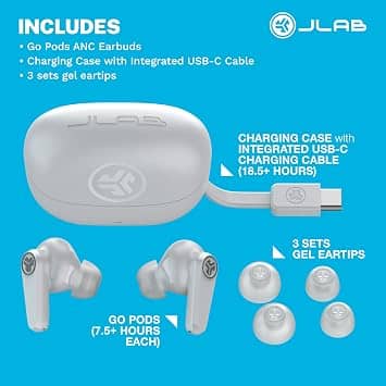 JLab Go Pods Headphones & Earbuds Black New