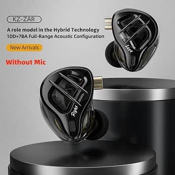 kz ZAR Headphones & Earbuds Black New