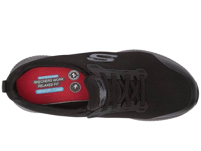 Skechers Work: Squad SR Sneaker Black Full Size Run New