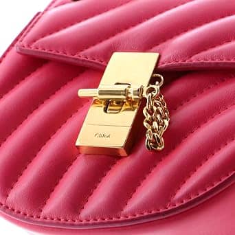 Chloé Drew Bijou Crossbody Women's bags Nano Cement Pink Quilted Leather New