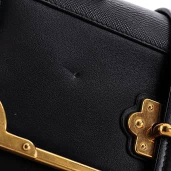 Prada Cahier Shoulder Bag Women's bags Medium Black Saffiano New