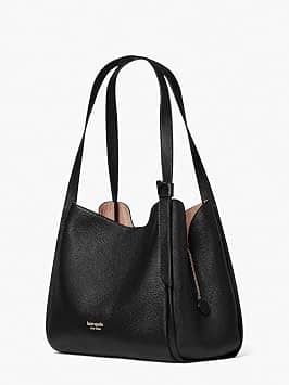 Kate Spade Knott Shoulder Bag Women's bags Large Black Pebbled Leather New