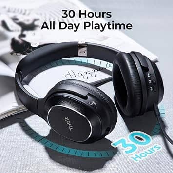 Tribit BTH83 Headphones & Earbuds Black New