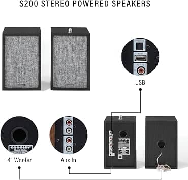 Crosley S200 Portable Bluetooth Speakers Black New