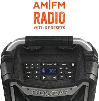 ECOXGEAR ECOTREK Portable Bluetooth Speakers Gray New