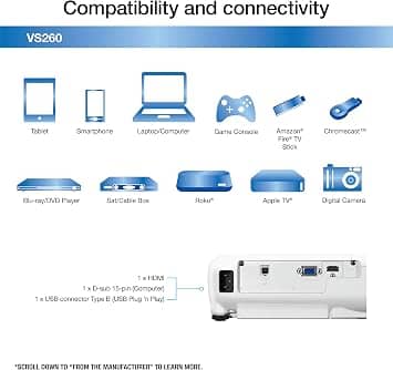 Epson VS260 Projectors Refurbished - Good