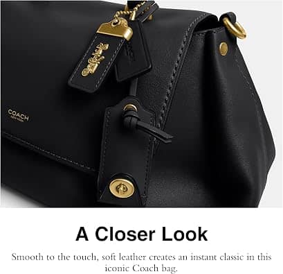 Coach Rogue Top Handle Women's bags Black Regenerative Leather New