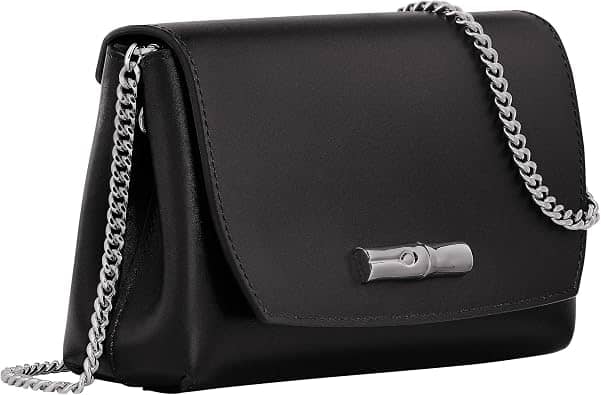 Longchamp Le Roseau Crossbody Women's bags Medium Black Leather New