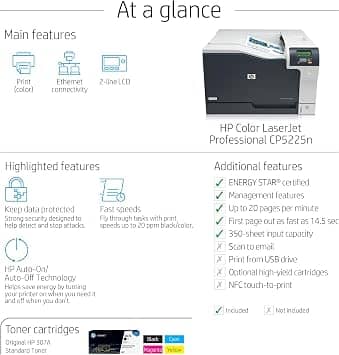 HP LaserJet Pro CP5225n Printers New