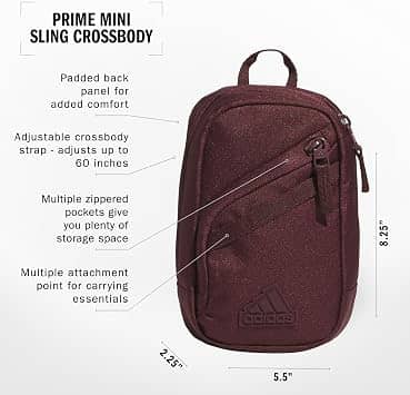 Adidas Prime Crossbody Women's bags Burgundy Polyester New