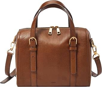 Fossil Carlie Top Handle Women's bags Brown Canvas New
