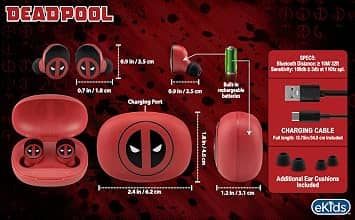 eKids Di-B18SH Headphones & Earbuds Deadpool New