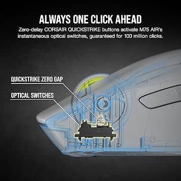 Corsair M75 Air Mice Gray New