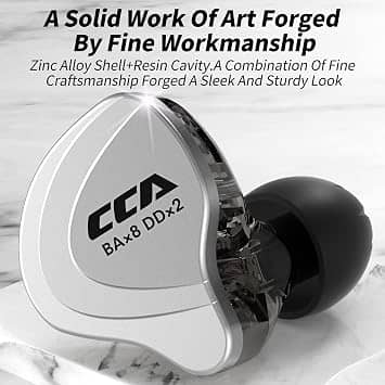 CCA C10 Headphones & Earbuds Black New