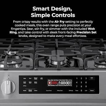 Kenmore 5.6 cu. ft. Front Control Gas Range Oven with 5 Cooktop Burners Gas Ranges New