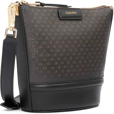 Calvin Klein Ash Crossbody Women's bags Brown Monogram New