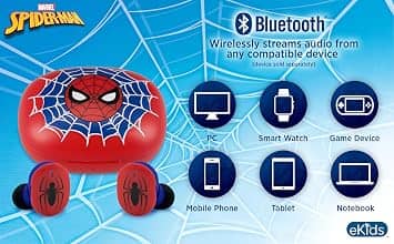 eKids Vi-B18SM Headphones & Earbuds Spiderman New