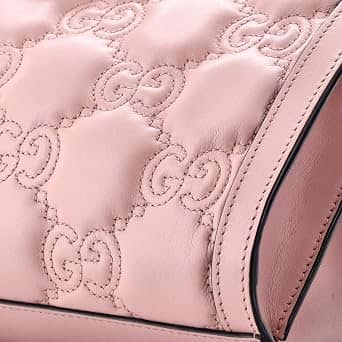 Gucci Matelassé Top Handle Women's bags Small Pink Leather New