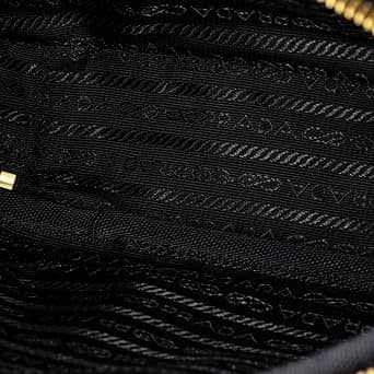 Prada Symbole Shoulder Bag Women's bags Small Black Jacquard New