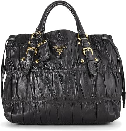 Prada Gaufre Tote Women's bags Medium Black Nappa New