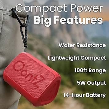 OontZ Angle Solo Portable Bluetooth Speakers Red New