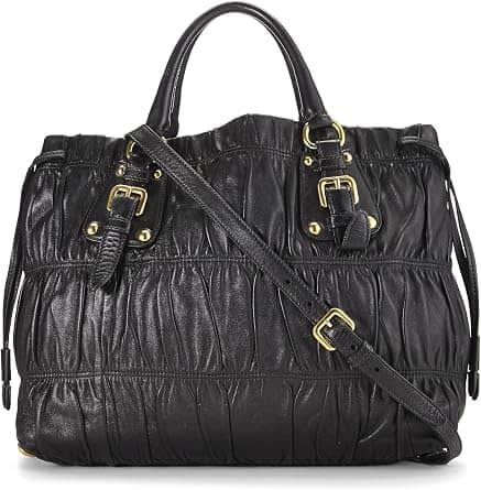 Prada Gaufre Tote Women's bags Medium Black Nappa New