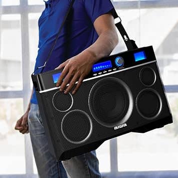Aiwa Exos-10 Wireless speaker Portable Bluetooth Speakers Black New