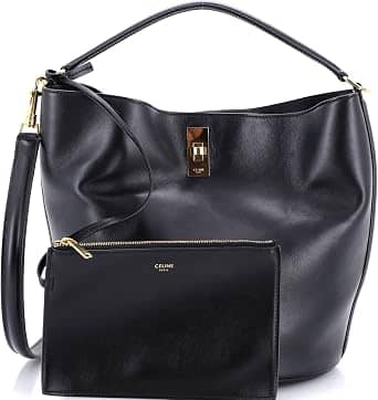 Celine 16 Top Handle Women's bags Small Brown Canvas Smooth Calfskin New