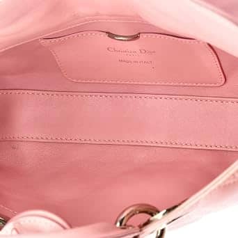 Dior Lady D-Joy Top Handle Women's bags Micro Powder Pink Lambskin Gold New