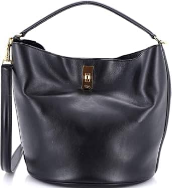 Celine 16 Top Handle Women's bags Small Brown Canvas Smooth Calfskin New