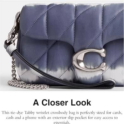 Coach Tabby Wristlet Women's bags Black Soft Grain Leather New