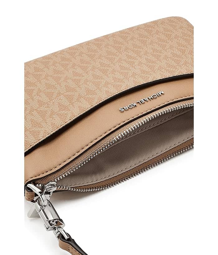 Michael Kors Jet Set Wristlet Women's bags Medium Brown Signature Logo New